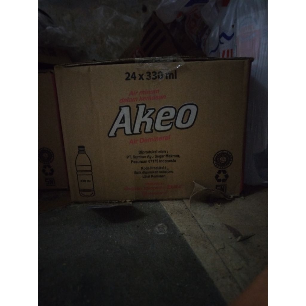 

1 Dus Akeo Air Demineral 330 ml x 24 botol/Air mineral