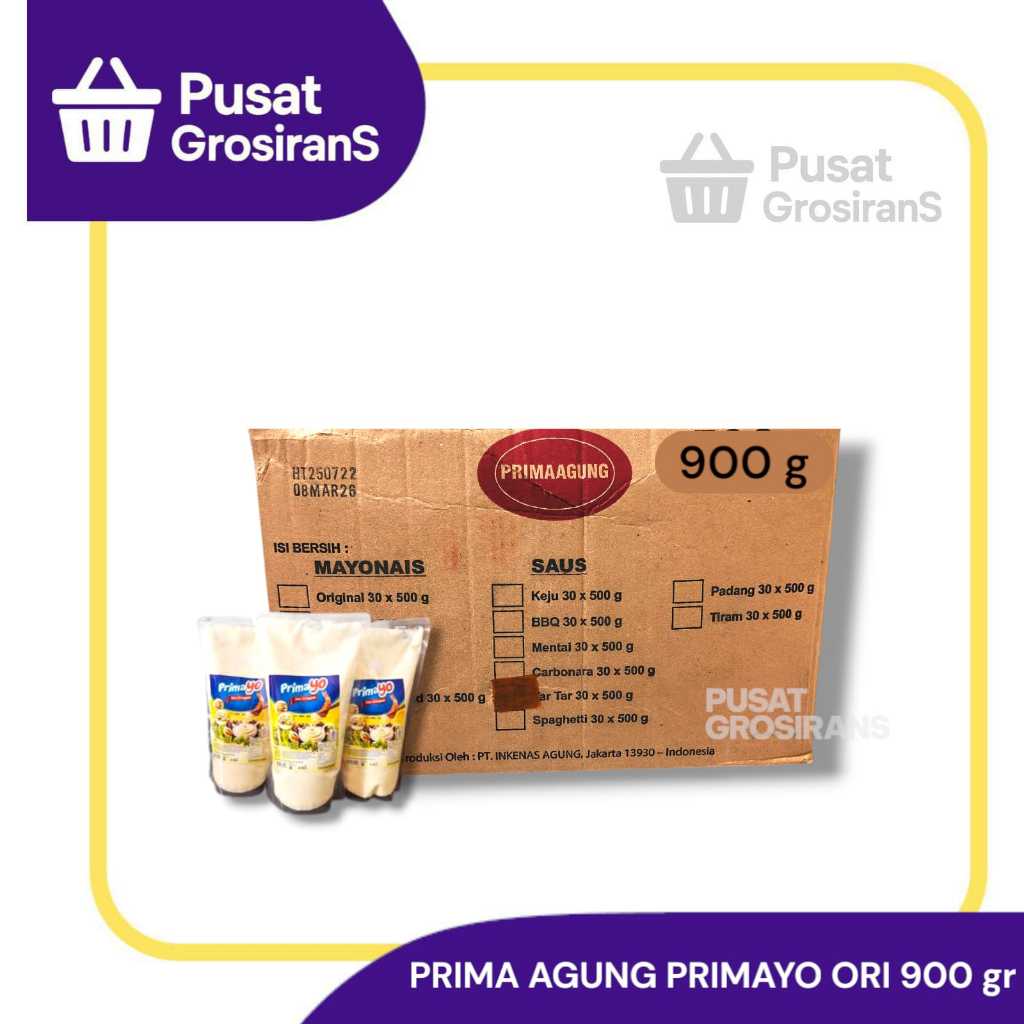 

Prima Agung Primayo Mayonais Original 900g Extra 20% 1 Karton isi 20pcs