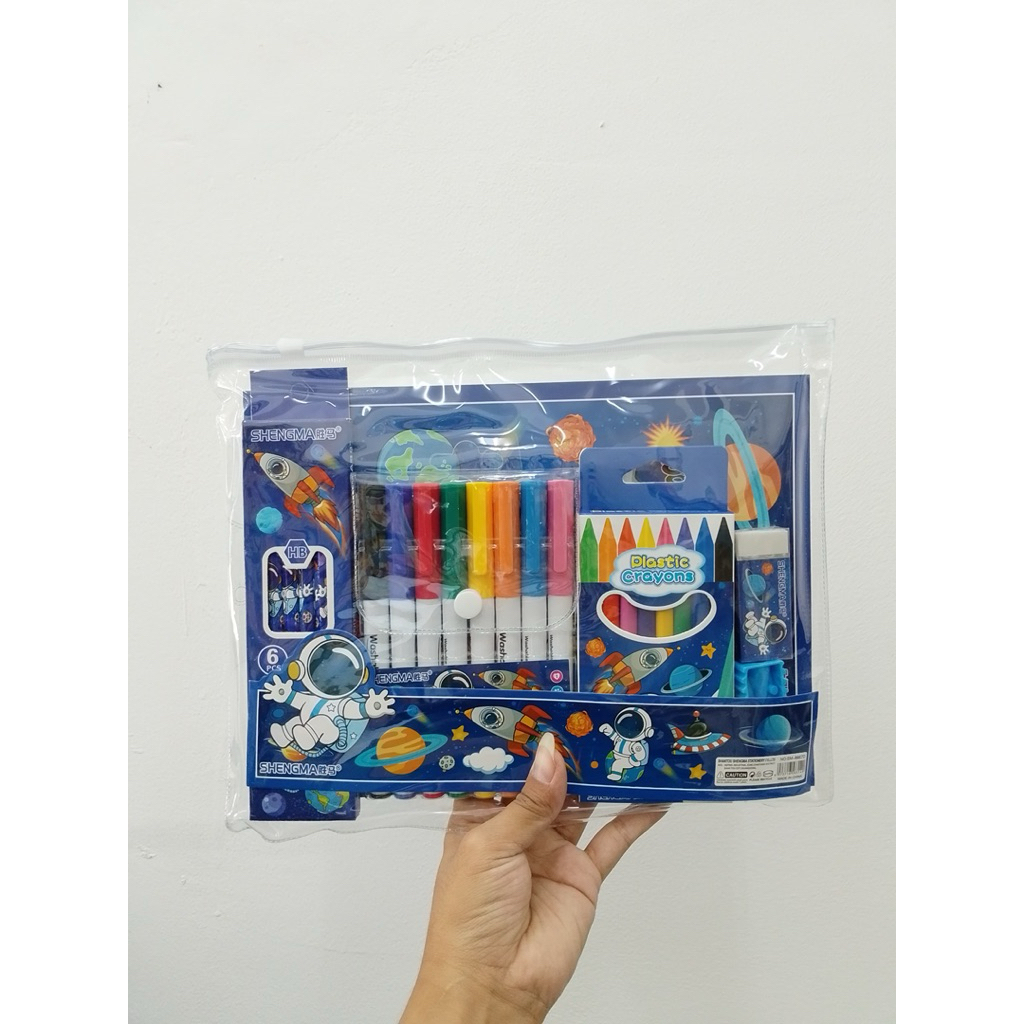 

Coloring Alat Tulis sey Lengkap Mewarnai Set Karakter With Pouch