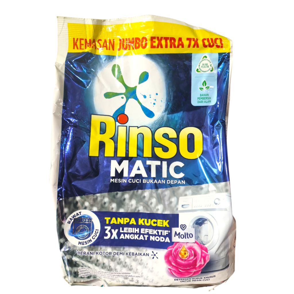 Rinso Matic Bukaan Depan Deterjen Bubuk 1,8kg
