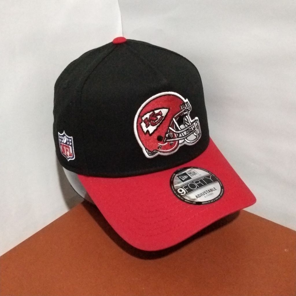 Topi New Era Original 100% 9Forty A-Frame NFL Kansas City Chiefs Rivalry Black/Red New