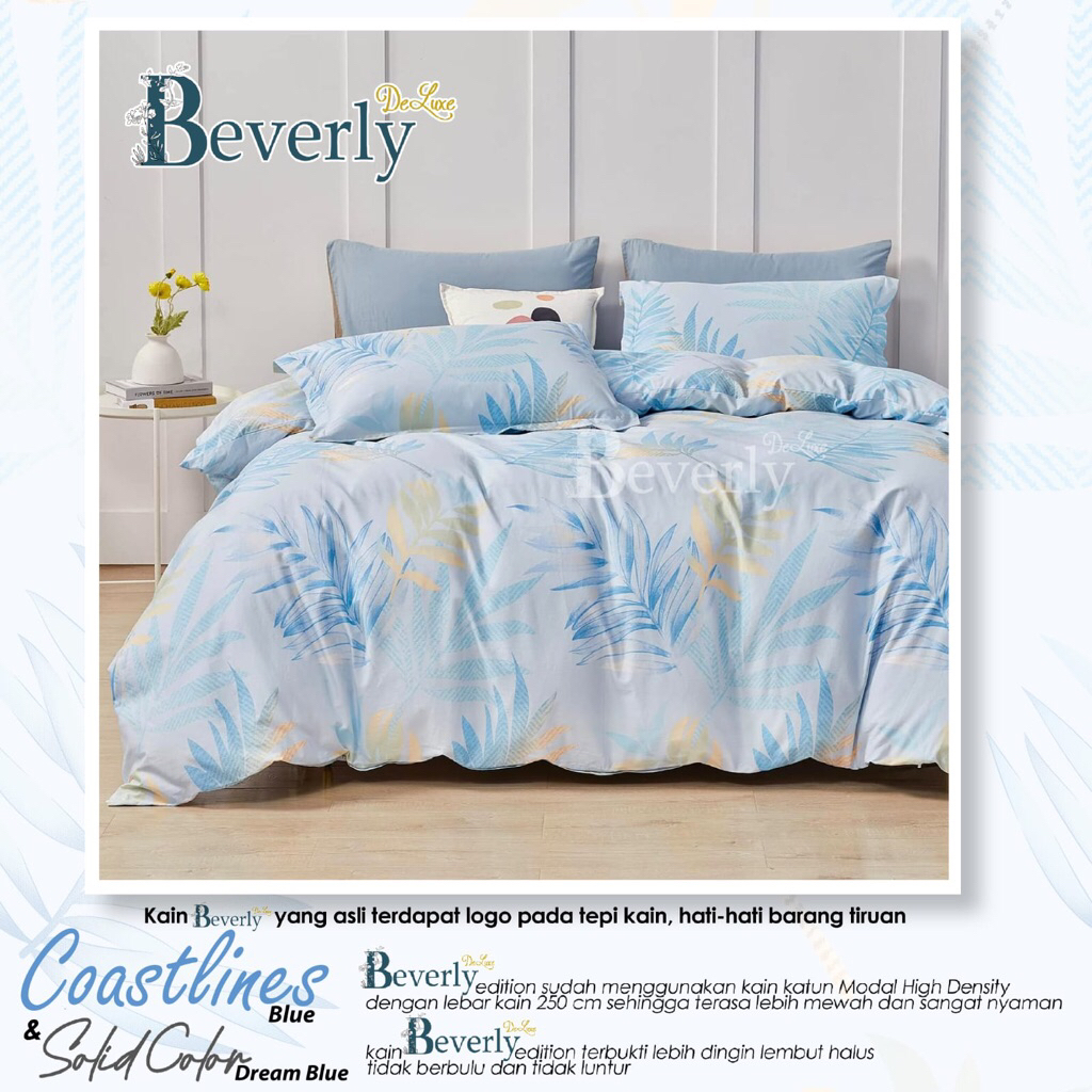 Sprei tempahan bahan katun lokal BEVERLY COASTLINES