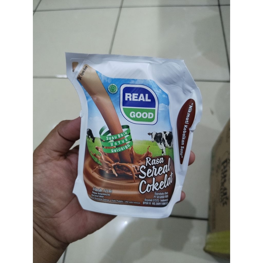 REAL GOOD SUSU BANTAL RASA SEREAL COKLAT 125 ML