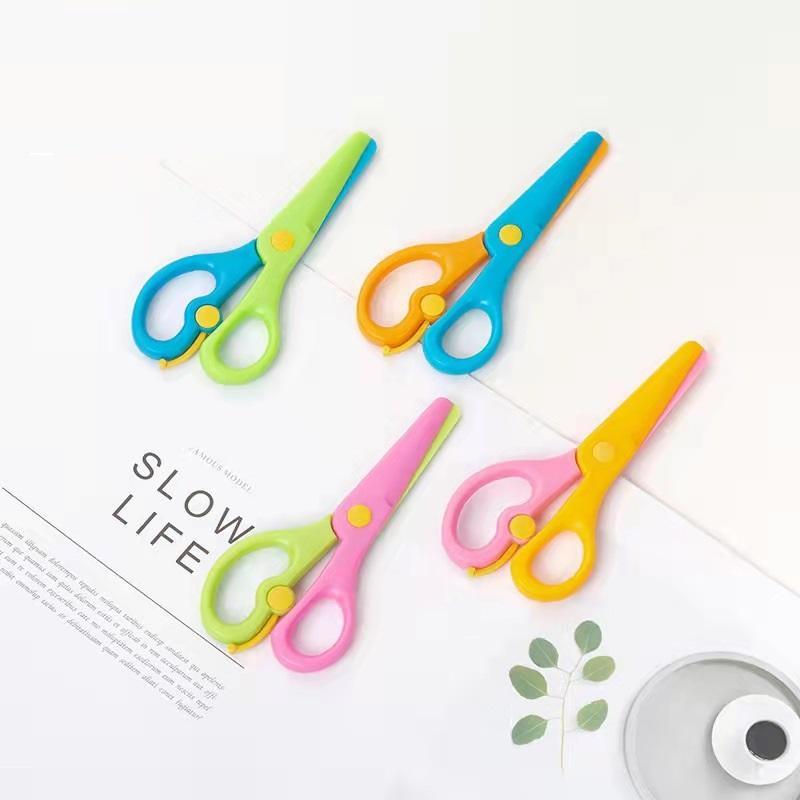 

(COD BISA) GUNTING ORIGAMI SAFETY PLASTIC ROUNDED SCISSORS KIDS GUNTING KERTAS ANAK WARNA-WARNI