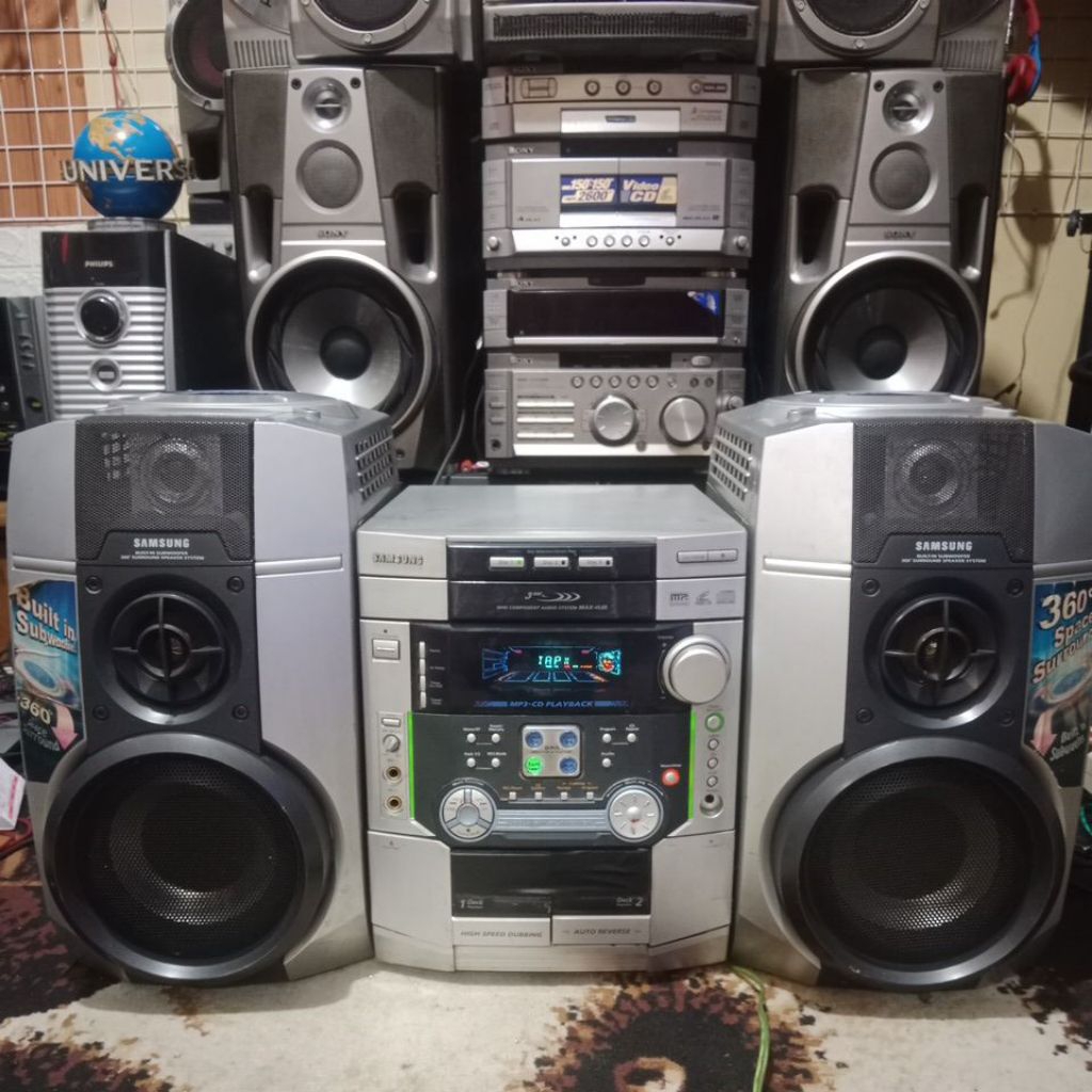 BIG COMPO JUMBO SAMSUNG MAX-VL69 DOUBLE SUBWOOFER SURROUND JADUL CLASSIC VINTAGE MEWAH