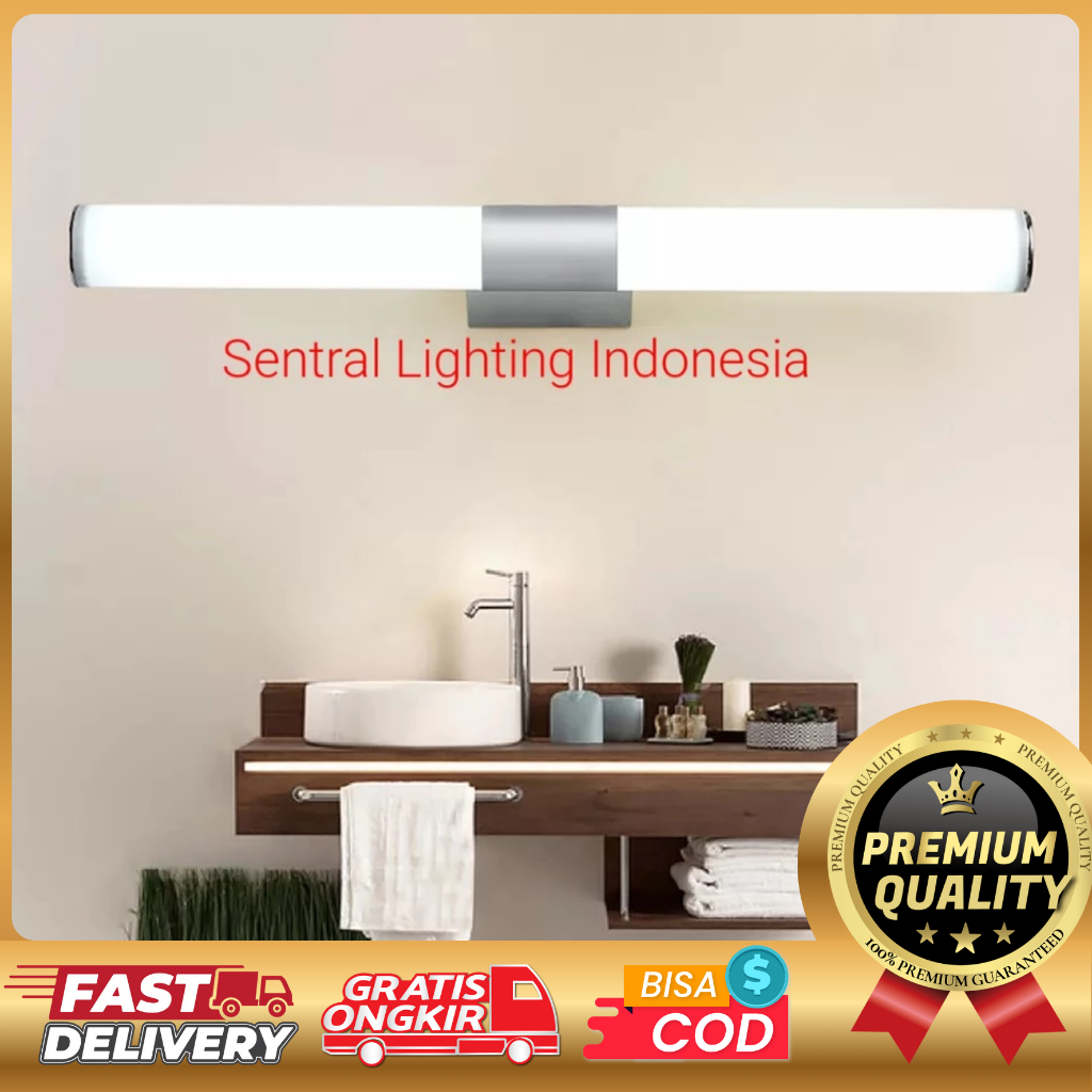 SL8216-55CM LAMPU DINDING LED 12 WATT LAMPU  WASTAFEL TOILET STAINLESS MINIMLIS MODERN AESTHETIC DEK