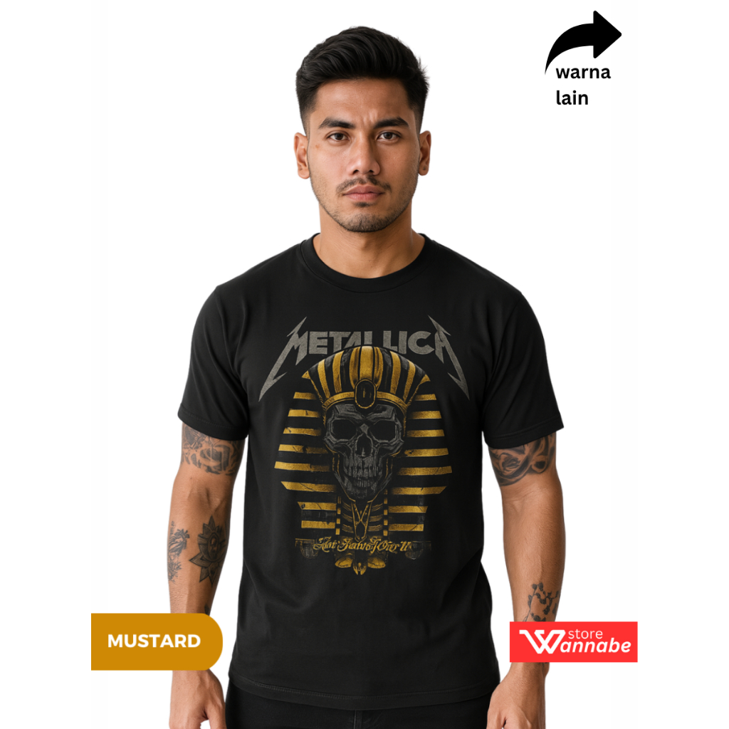Kaos Band METALLICA Dewasa S–7XL Big Size Jumbo & Anak XS–XL | Baju Musik Metal Couple Keluarga Katu