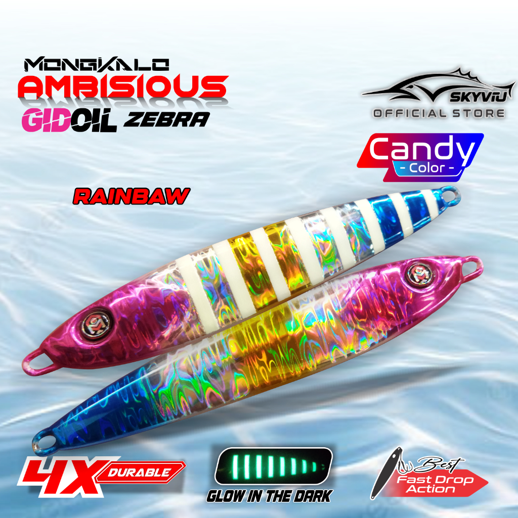 Mongkalo Ambisious Minyak GID-Zebra noMotif Candy 20 Rainbow