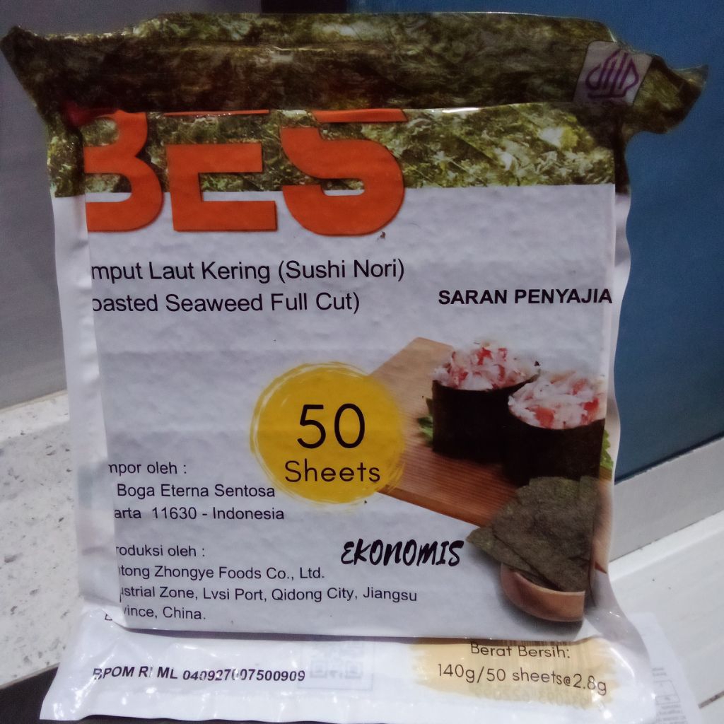 

NORI 50 BES Nori sushi kulit kimbab halal bpom Nori termurah dryseaweed