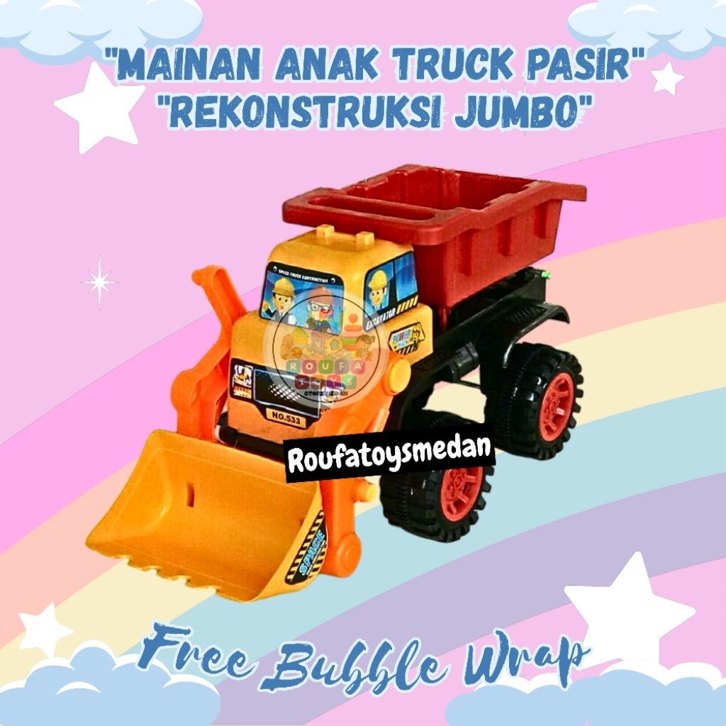 Mainan Mobil Truck Pasir Jumbo/ Mainan Dump Truck / Mainan Mobil Anak