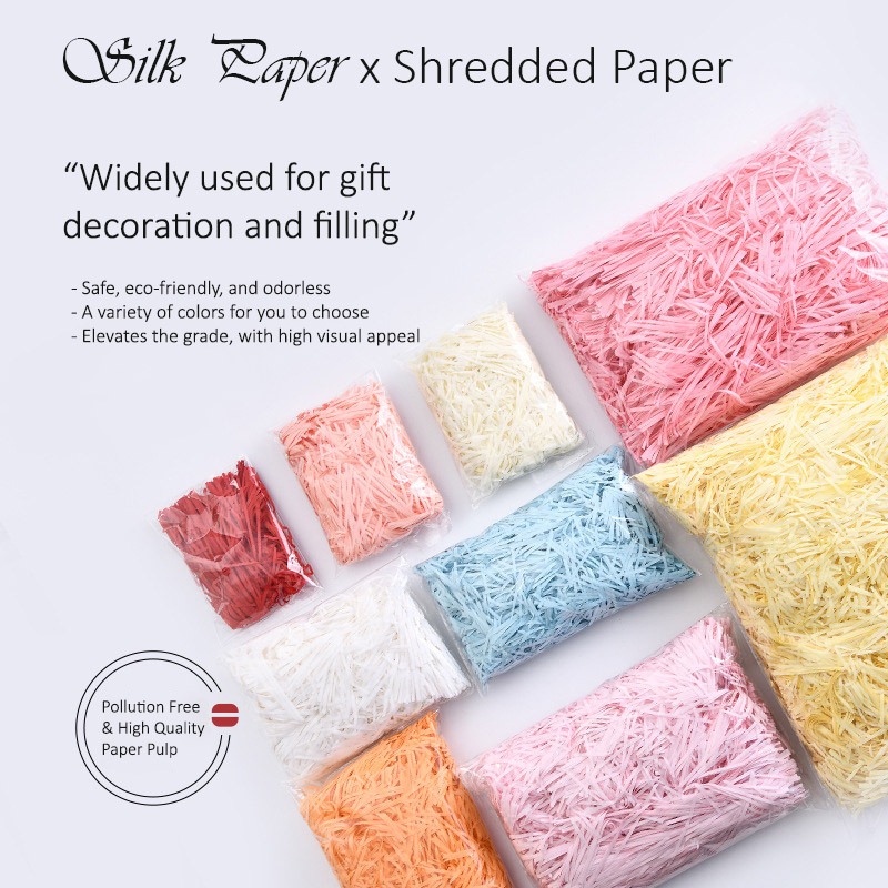 

100gr Silk Paper Kertas Cacah Shredded Paper Pengisi Kotak Kado Gift Box Filler Isian