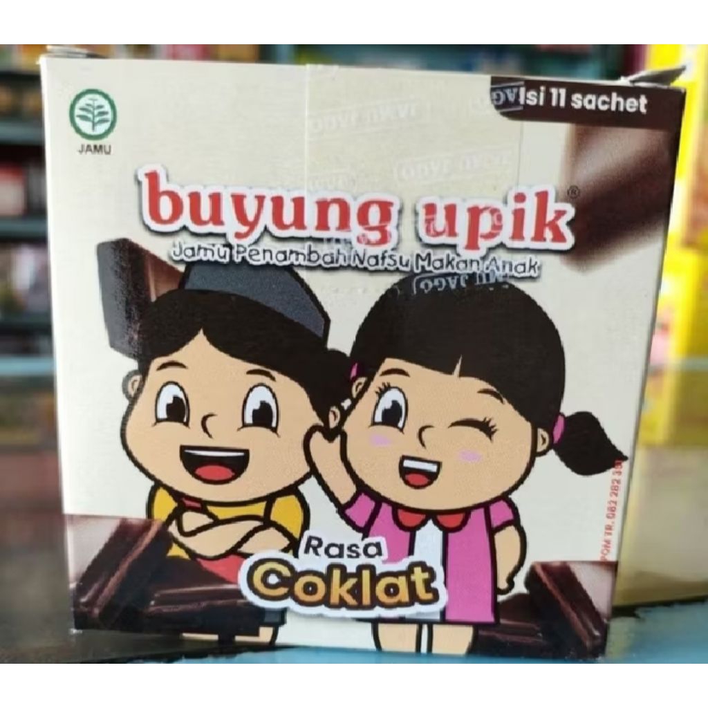 

Jamu Anak Buyung Upik Rasa Coklat kemasan 1 pack isi 11 sachet