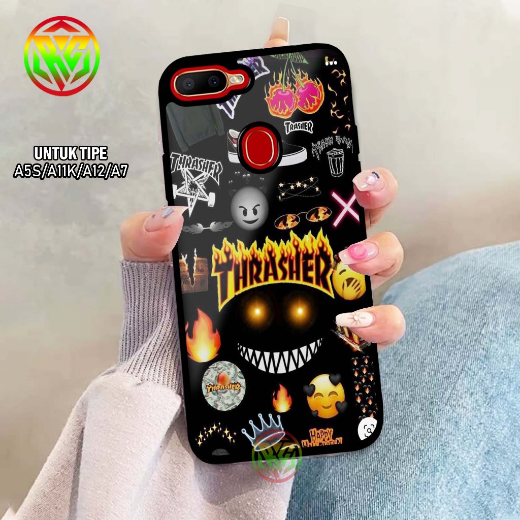 Real Case Oppo A5S/A11K/A12/A7 Motif Terbaru - Case hp kilau - New Case Glossy casing Hp Oppo A12/A1