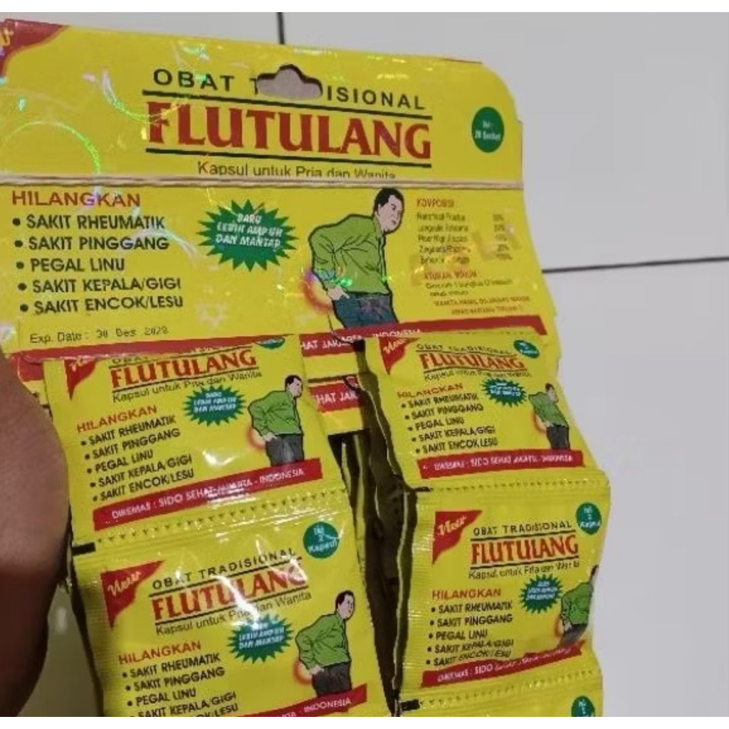 

Flu tulang kapsul Jamu Nyeri sendi dan tulang 20 bungkus 1 renceng