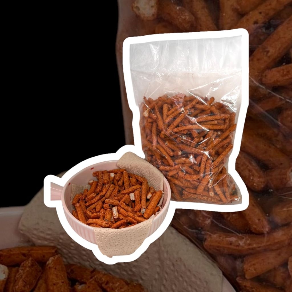 

basreng pedas manis, makaroni bantet