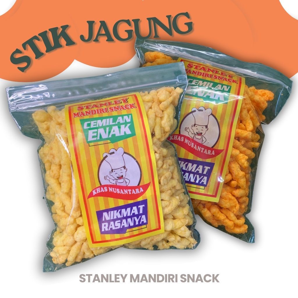 

STIK JAGUNG RASA BARBEQUE & BALADO 500GR / 1KG – CAMILAN GURIH PEDAS MANIS