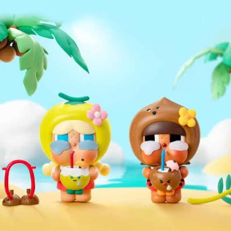 Crybaby Coconut Figure - Brown / Green original Pop Mart
