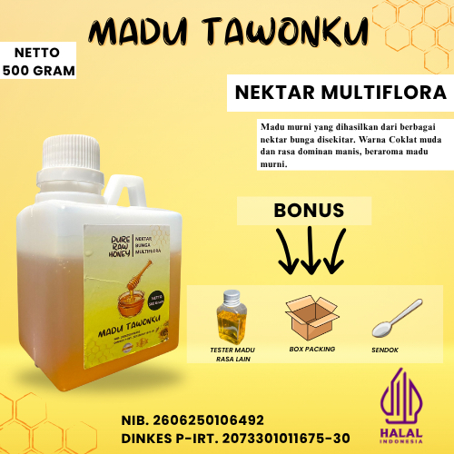 

Madu Super Murni Asli Nektar Multiflora 500gram Bersertifikat P-IRT