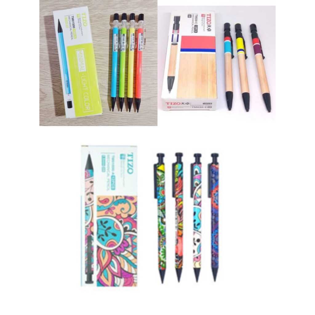 

Pensil Mekanik kecil TIZO – Per Pcs – 0.5mm & 2B – Motif Unik, Minimalis, & Kayu | TM01600, TM030, TM01500
