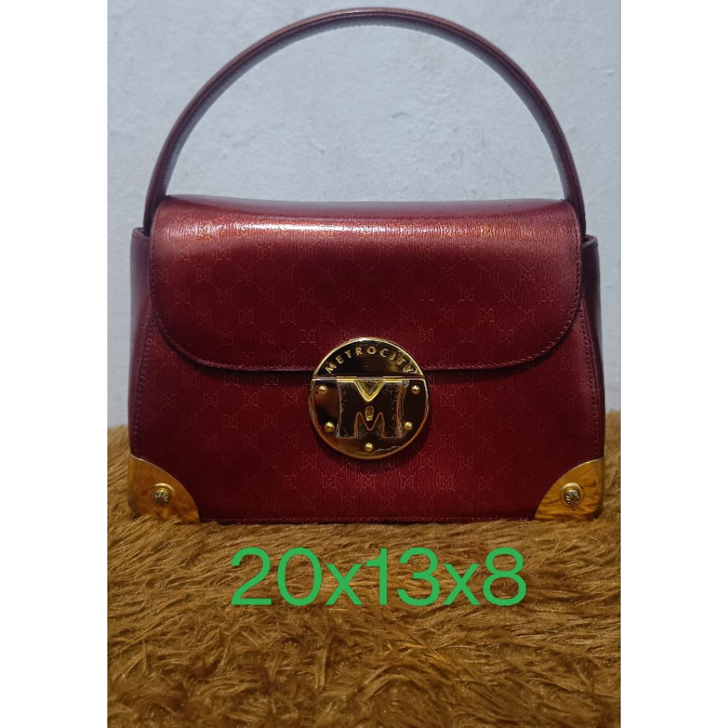 Metrocity metro city merah hand bag tas pesta