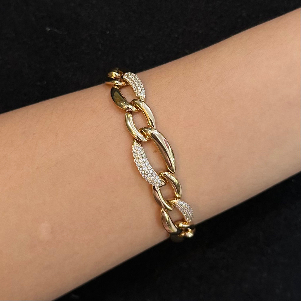 CahayaAccShop - Gelang Tangan Xuping Rantai Besar Perhiasan Lapis Emas