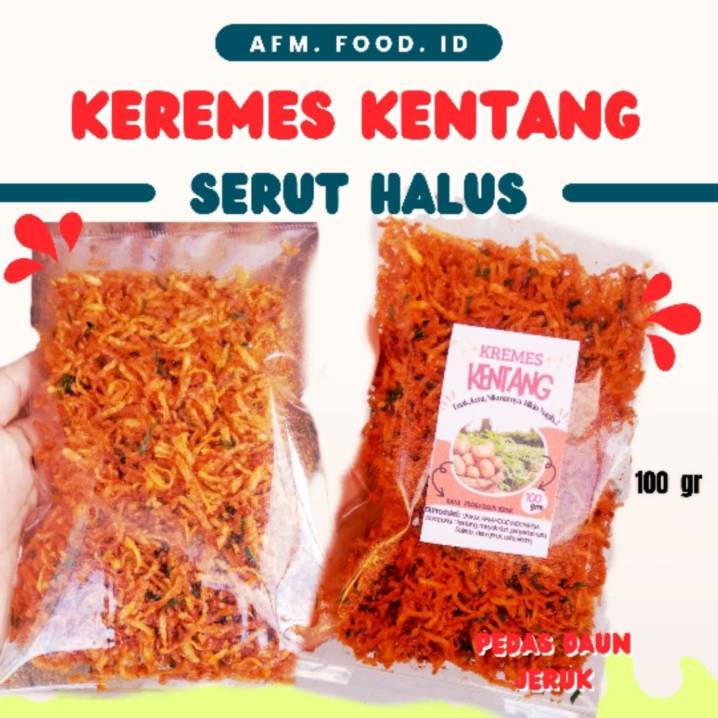 

KREMES KENTANG PEDAS DAUN JERUK 100 grm kremes Crispy / Kremes asli kentang / Kremesan Terlaris / kremes kentang / kremes premium