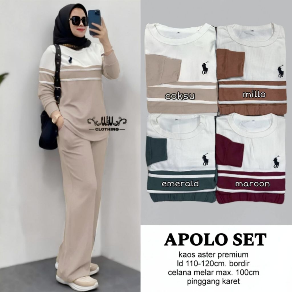 SETELAN BLOUSE JUMBO/APOLO/ONESET BLOUSE WANITA KAOS ASTER PREMIUM JUMBO LD 120 CM FIT XXL