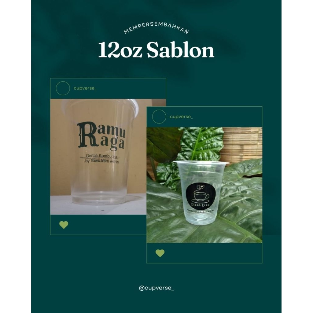 gelas cup plastik 12 Oz