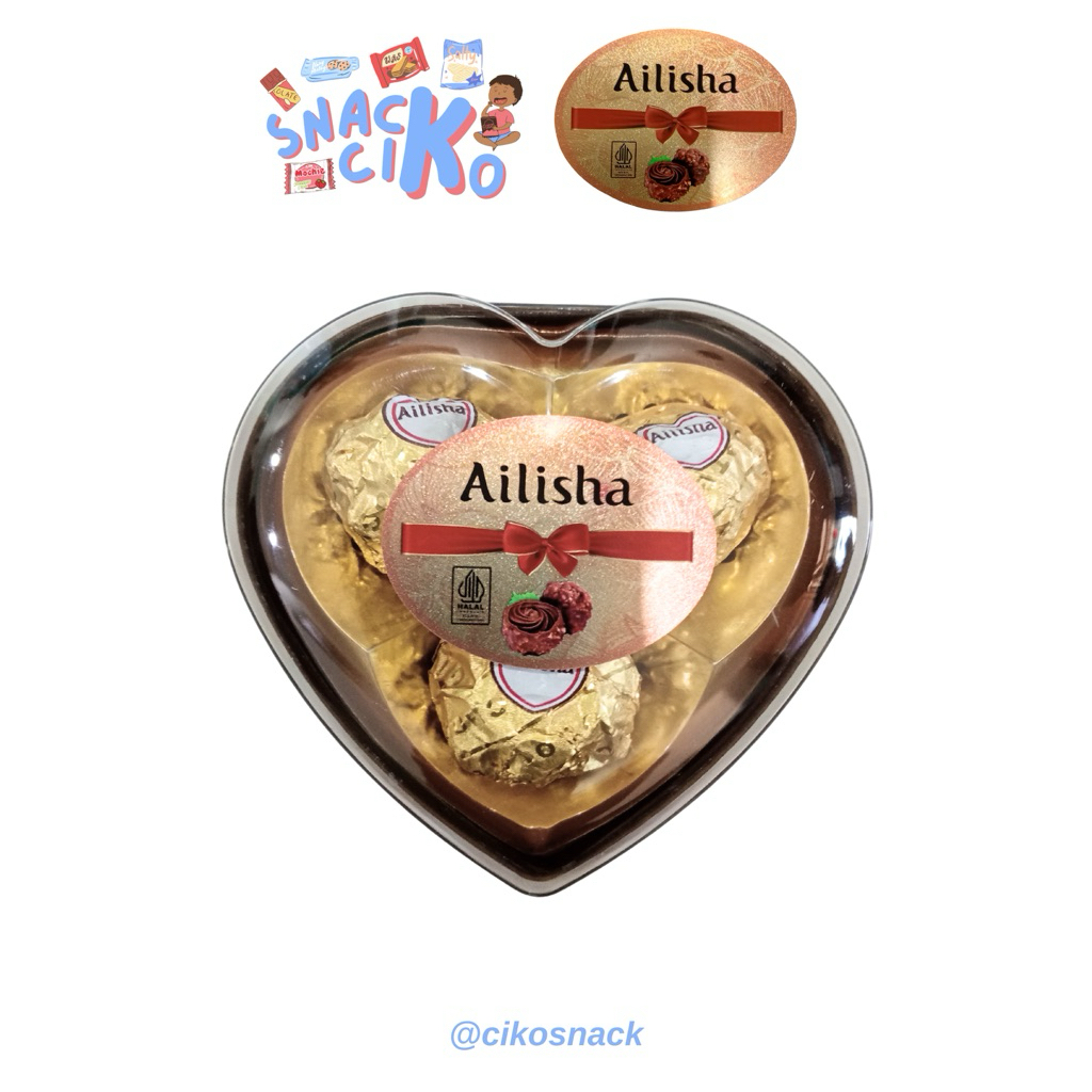 

[READY] Ailisha Peanut Chocolate Balls Love 37gr