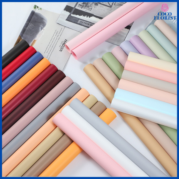 

Kertas Buket Bunga Polos Solid Flower Wrapping Cellophane Full Color Opp KB6199