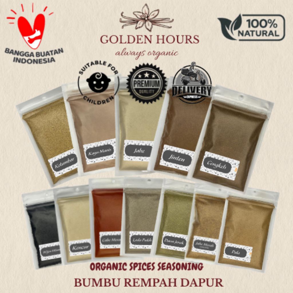 

Bumbu Rempah-rempah Dapur Kumplit Bubuk Premium parsley, gelatin, ngohiong, mix fruit dll