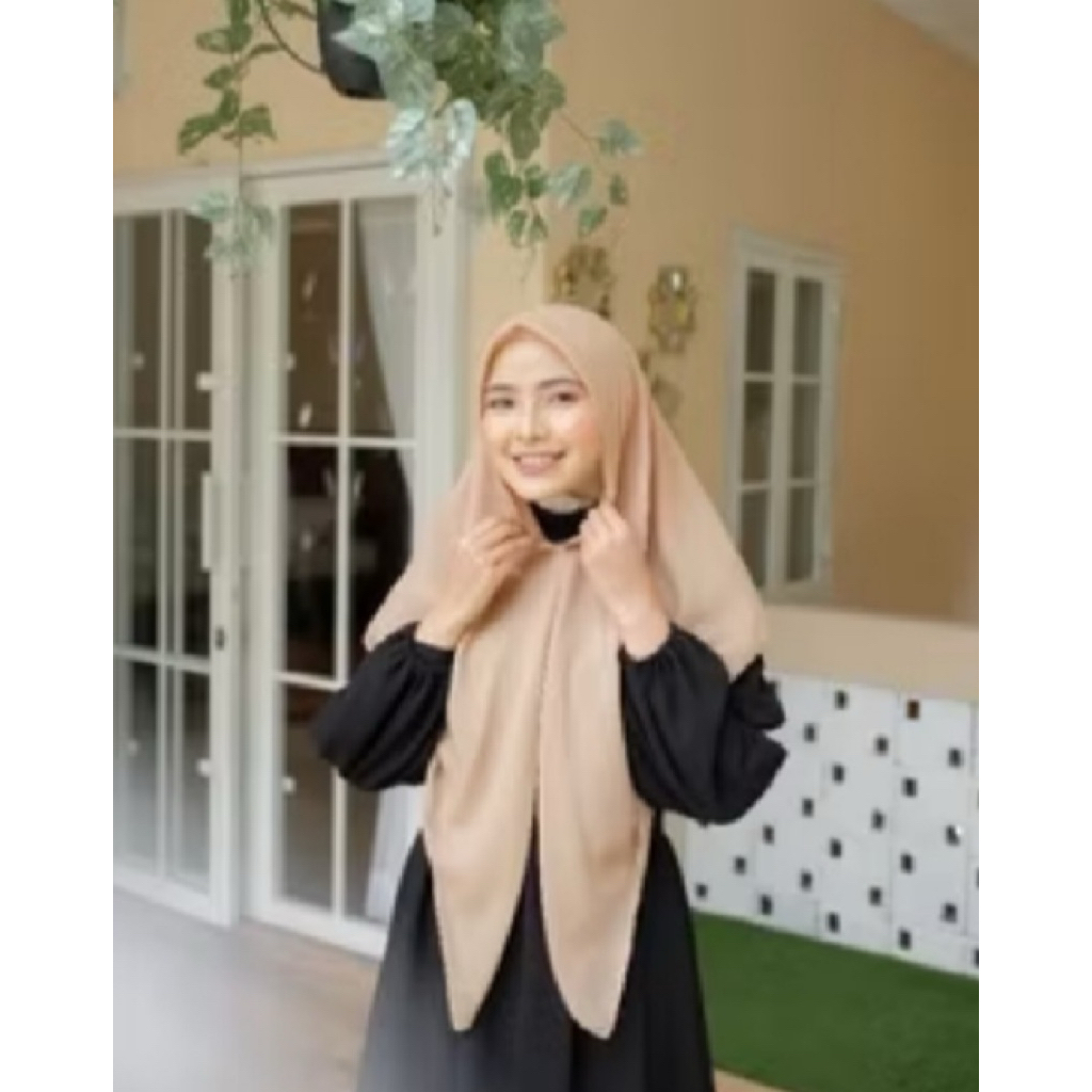 Hijab Instan Zipper Resleting Segiempat Square | Hijab Segiempat Instan Zipper