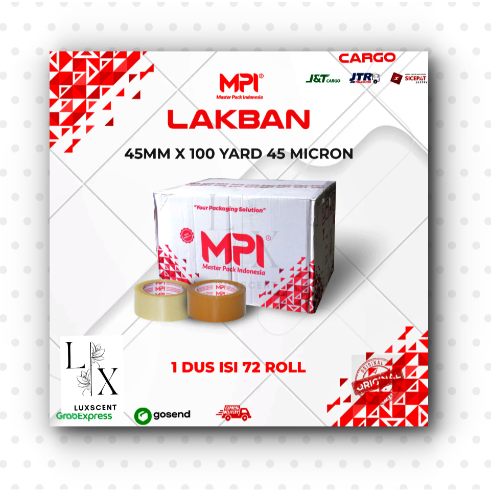 

[1DUS] LAKBAN BENING-COKLAT 45mm x 100 YARD MPI 1 DUS 72R INSTANT SAMED