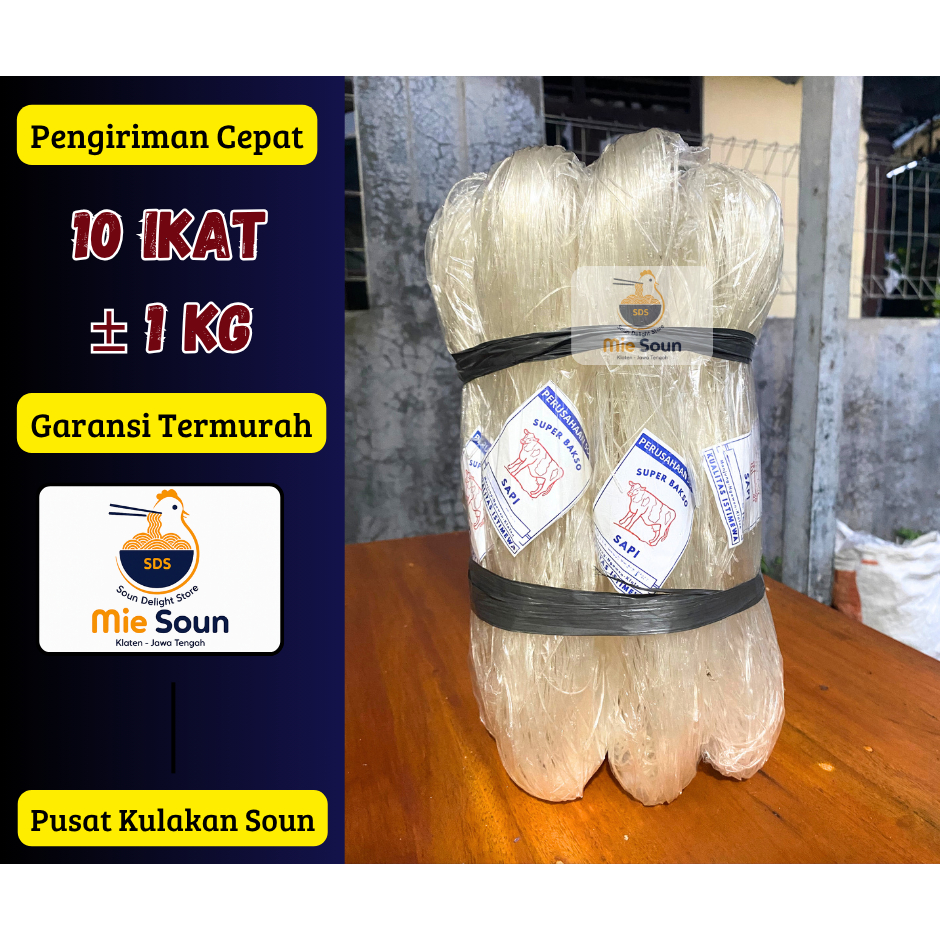 

Mie sohun Cap Sapi Isi 10pcs ±1kg – Mie Kualitas Terbaik, Kenyal dan Lezat untuk Semua Masakan