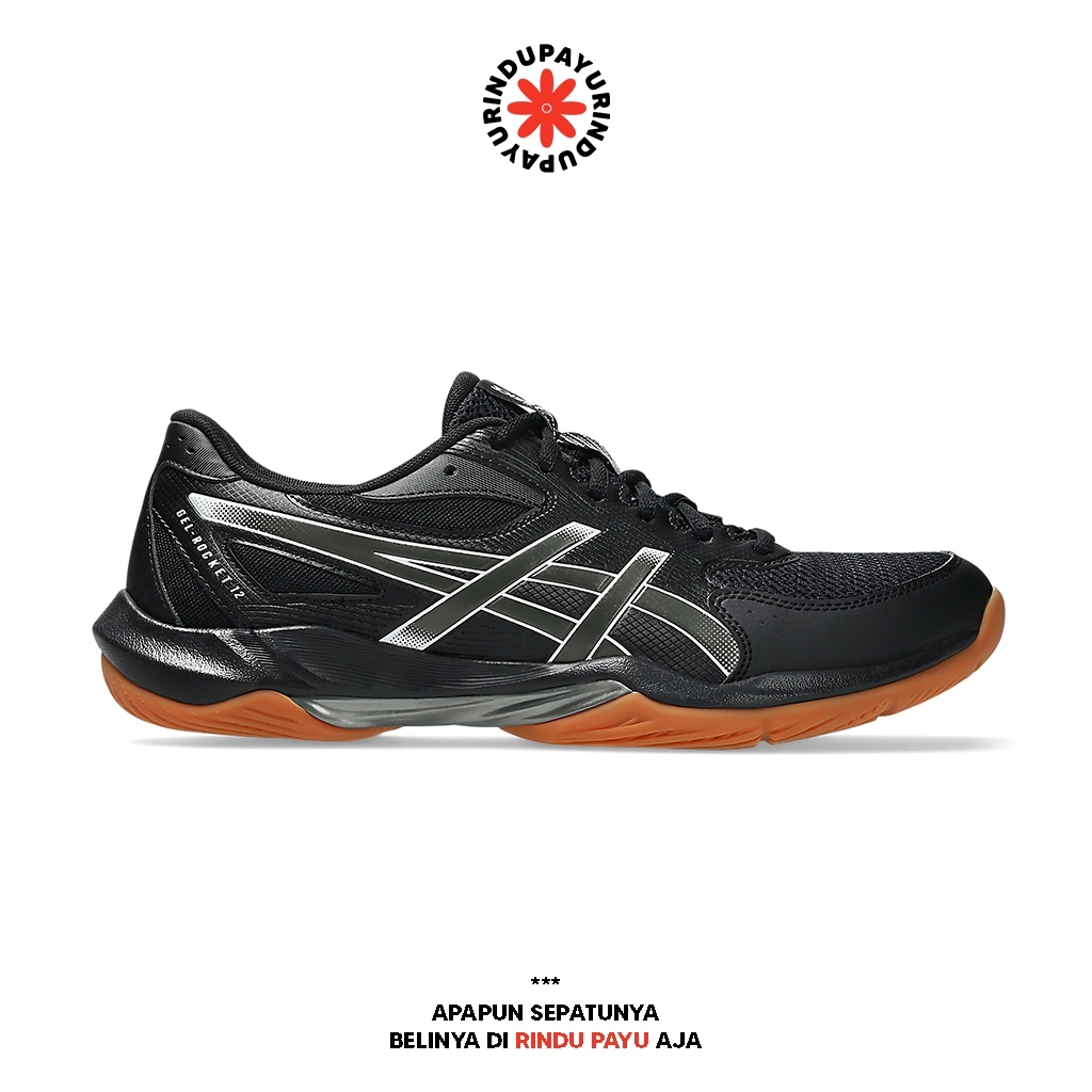 ASICS GEL-ROCKET 12 (1071A116-001) - Sepatu Olahraga Indoor Volleyball Badminton Original