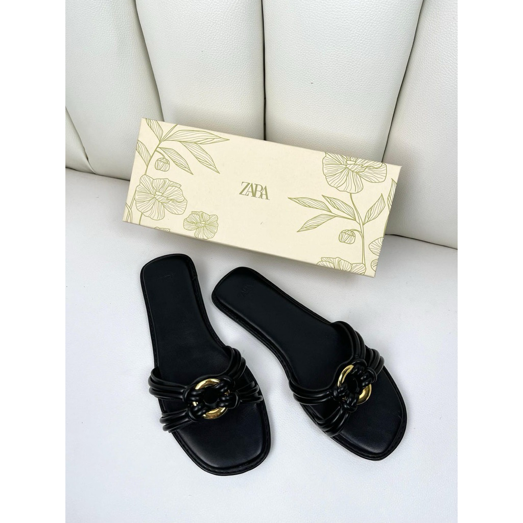 Flip flop chain sandals by Zara slippers sandal wanita kantor kerja casual dailyshoes