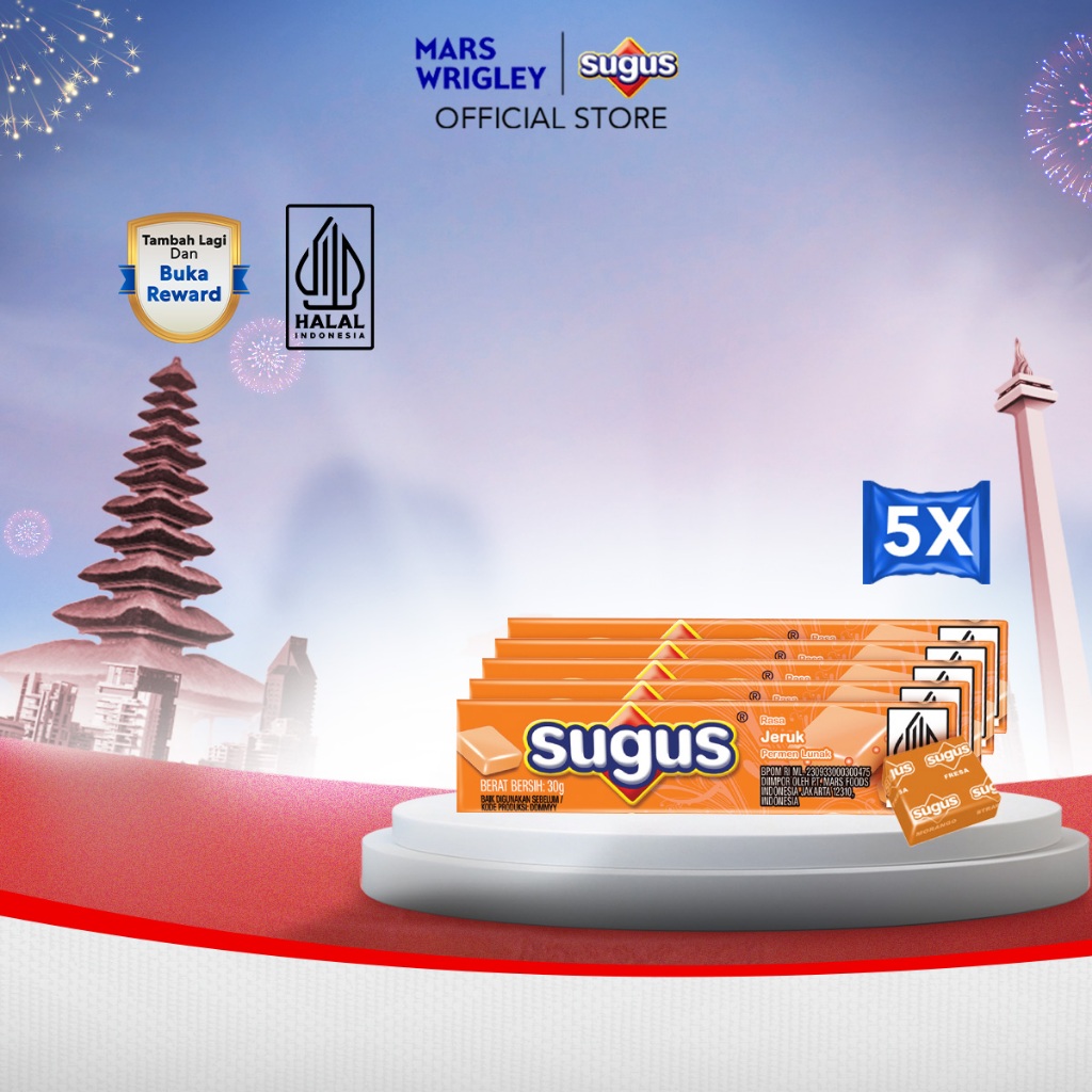 

SUGUS Stick Orange 30g X5