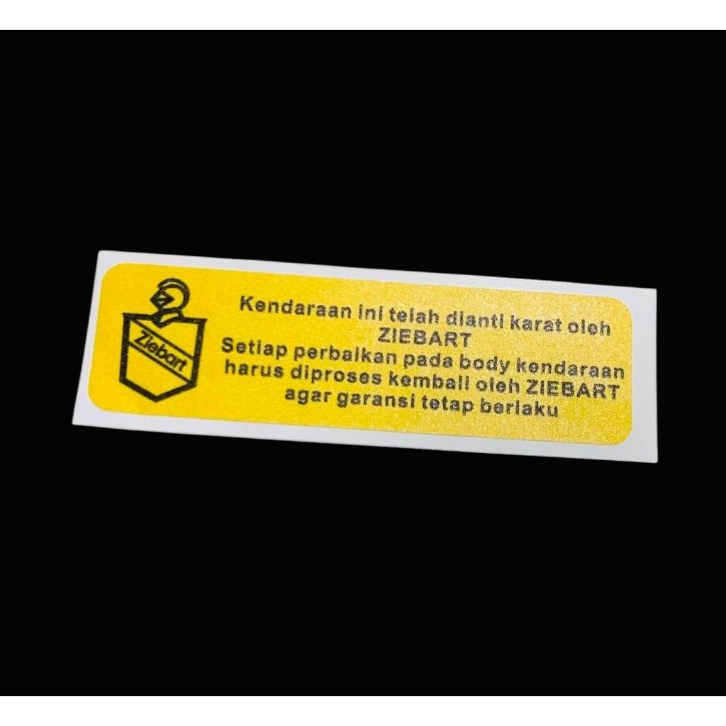 Sticker printcut ziebart gold