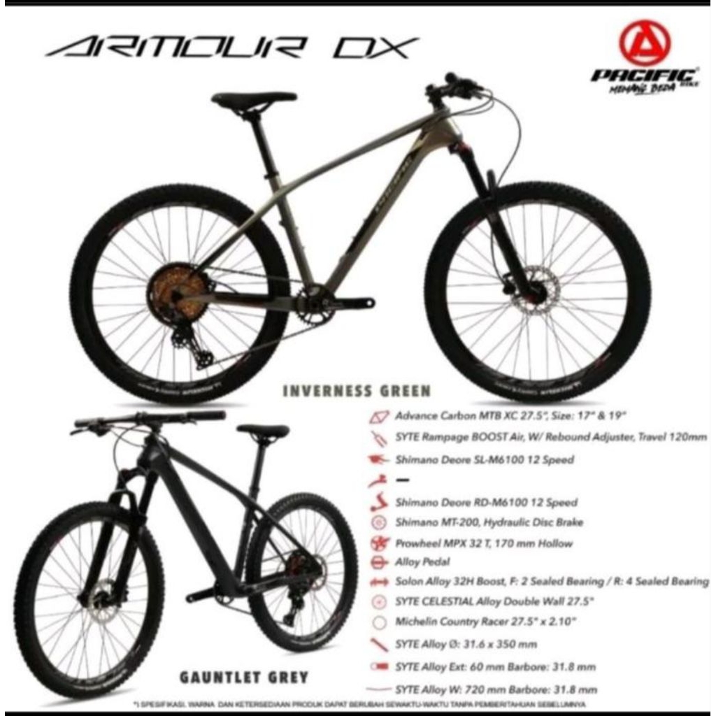 Sepeda MTB 27.5 Pasific Armour DX Carbon