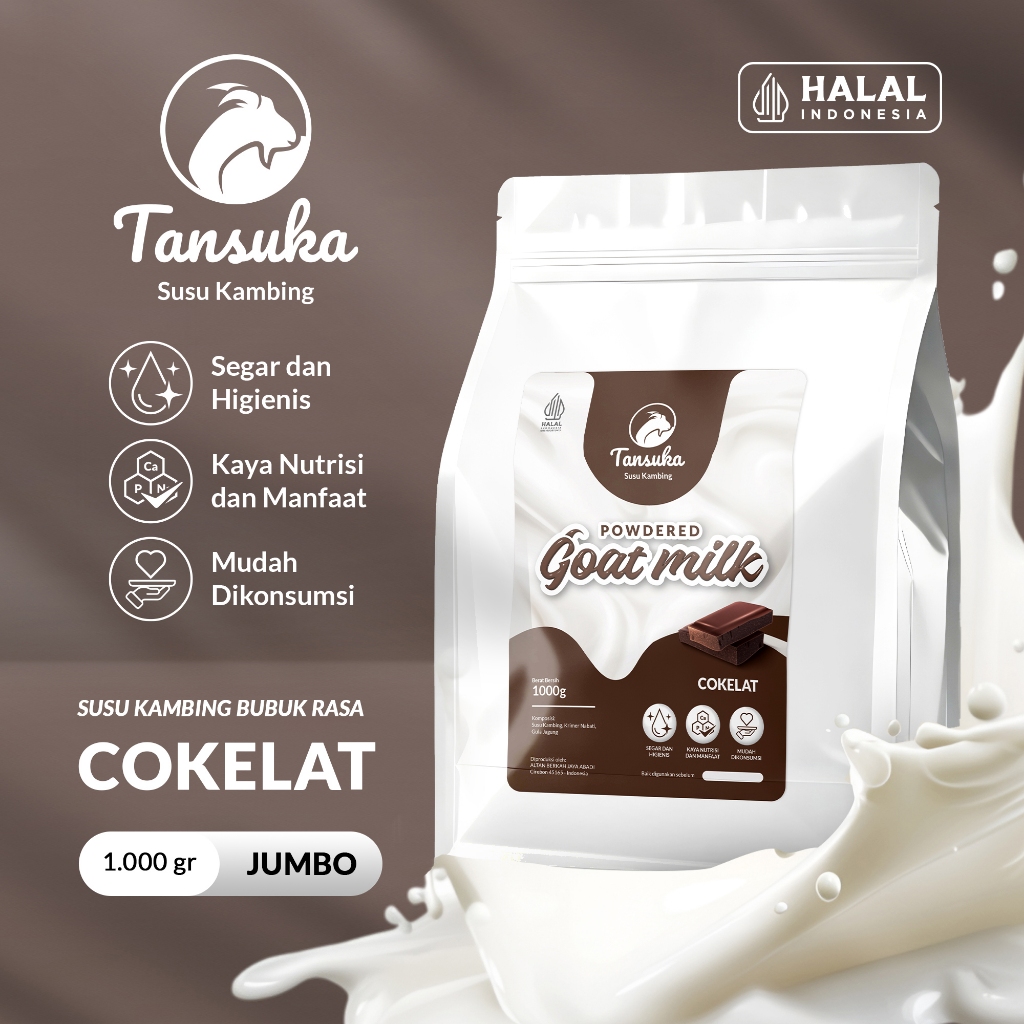 

Tansuka Susu Kambing Etawa Jumbo 1000g Rasa Cokelat