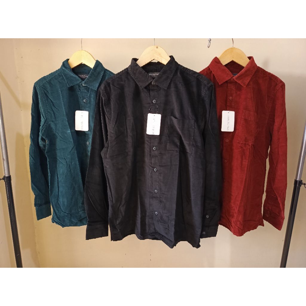 EXECUTIVE KEMEJA PRIA CORDUROY LENGAN PANJANG REGULAR FIT ORIGINAL