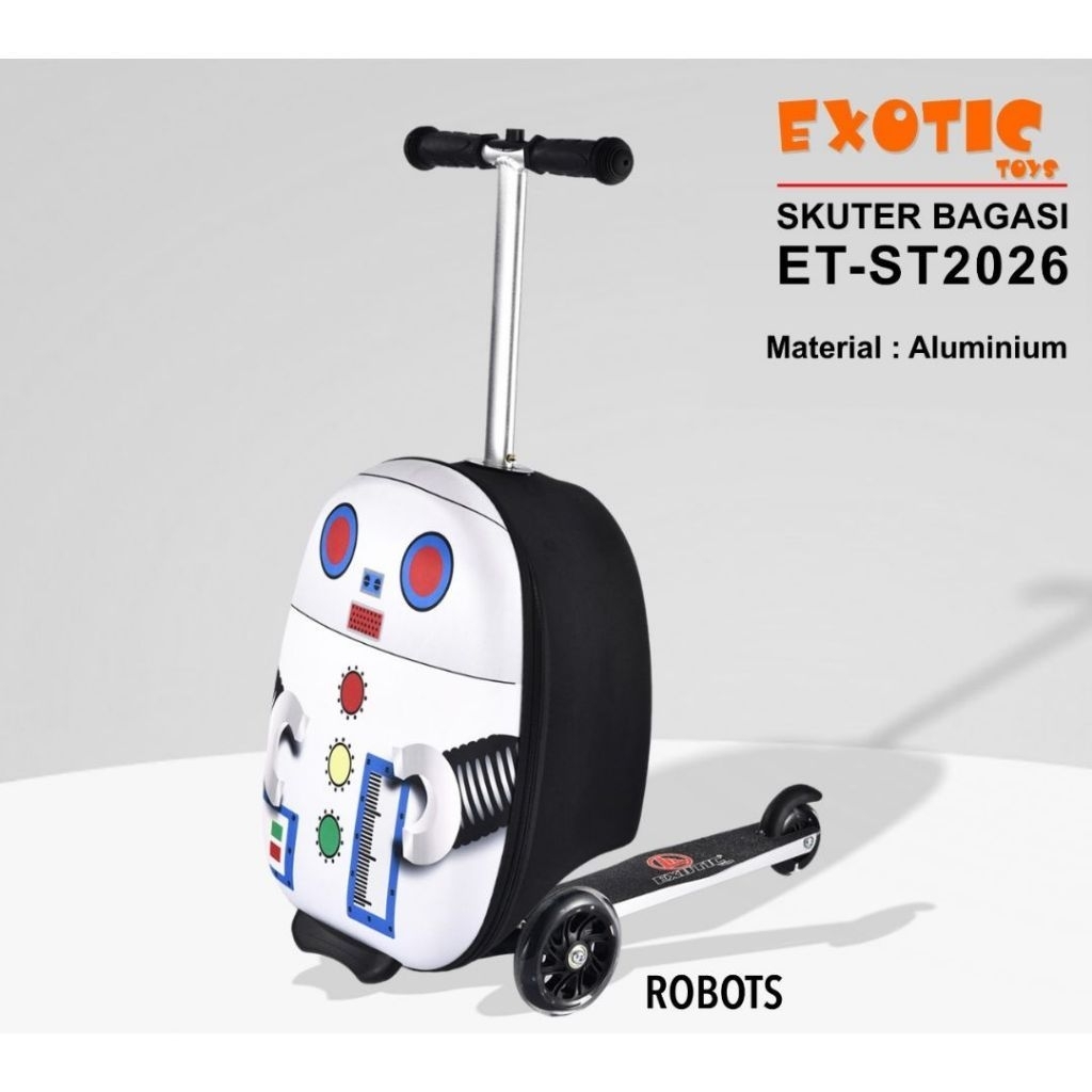 exotic koper scooter / skuter anak / koper duduk anak motif robot