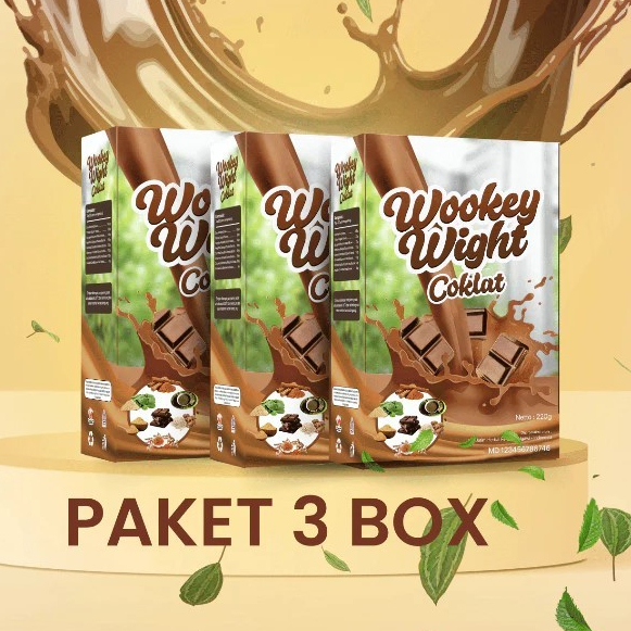 

3 BOX TERMURAH!!! Wookey Weight Coklat - Susu Penambah Berat Badan Paket 3 Box