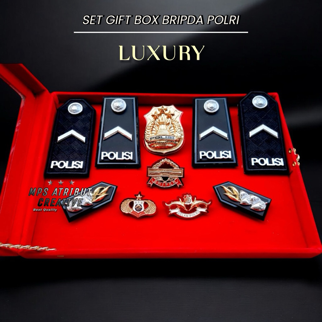 SET GIFT BOX KENAIKAN PANGKAT POLRI COSTUM UCAPAN / SET GIF BOX PANGKAT PDH PDU BRIPDA/BRIPTU/BRIGAD