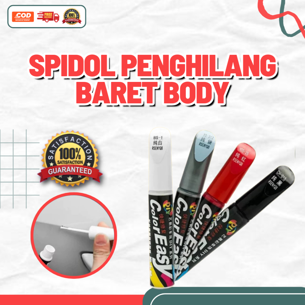 Fressjago Spidol Penghilang Baret & Lecet Body Motor Mobil - Color Easy Cat Spidol Penghilang Lecet