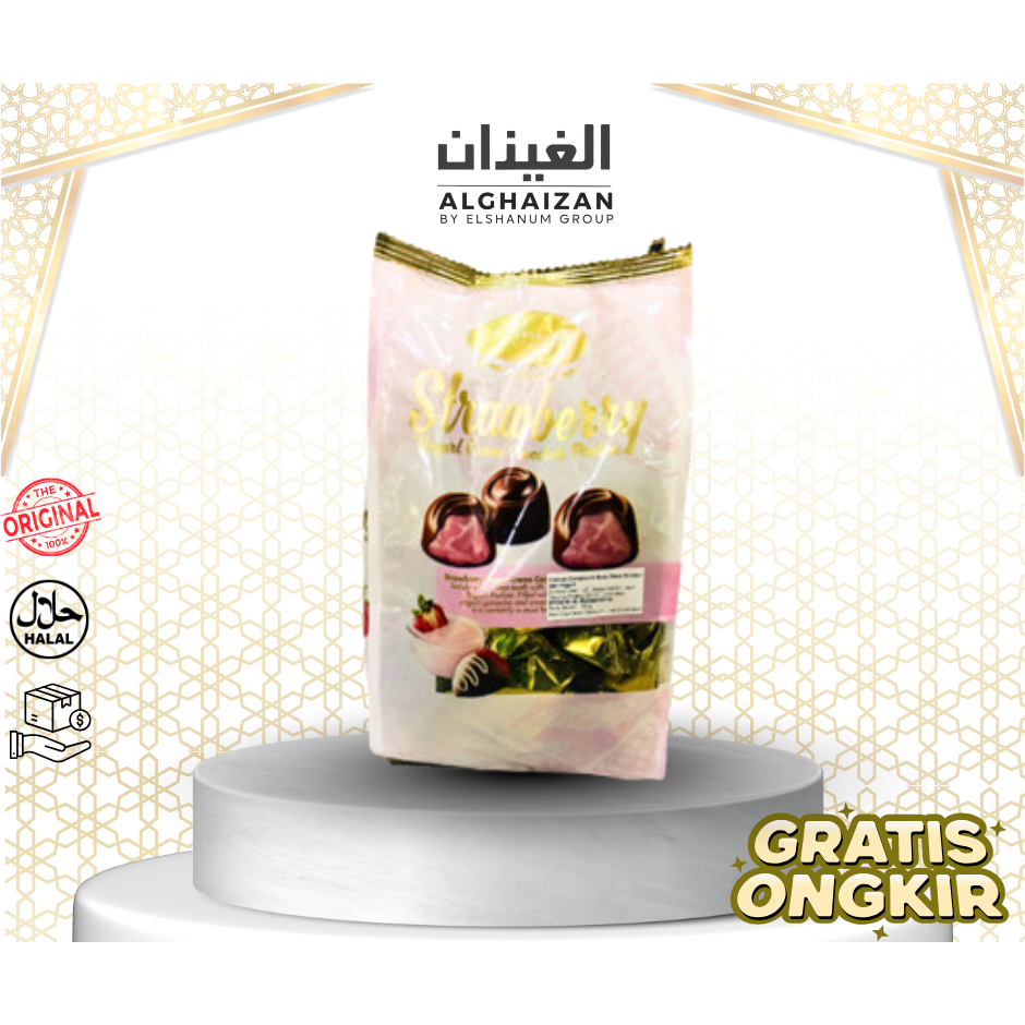 

Cokelat Alessio Rasa Strawberry | Alessio Cioccolato 250g | Strawberry Creme Chocolate Praline