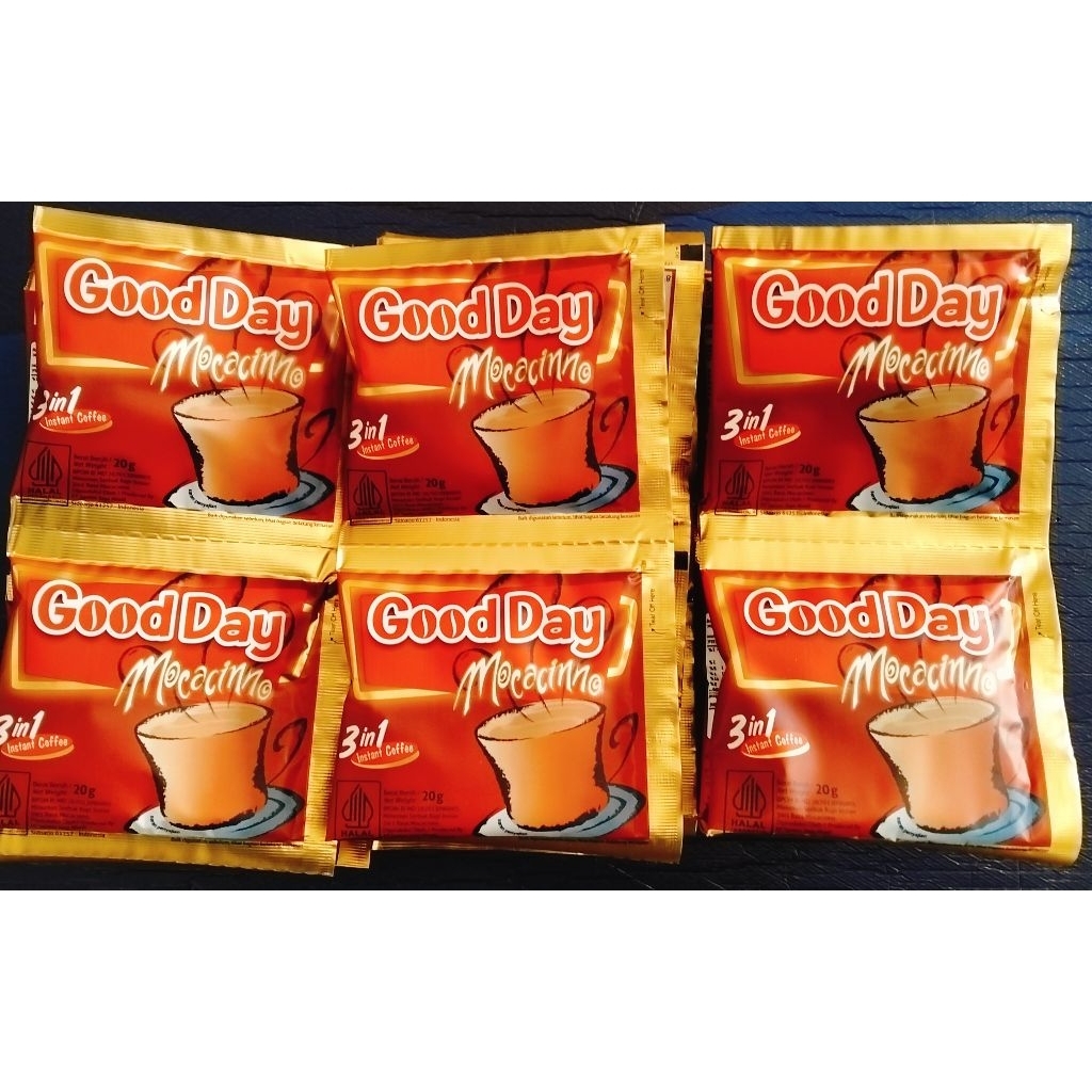 

BUNDLING HEMAT 3 RENCENG ISI 10 PCS/ GOOD DAY MOCACINNO 3 in 1 Instant coffe 20 gr