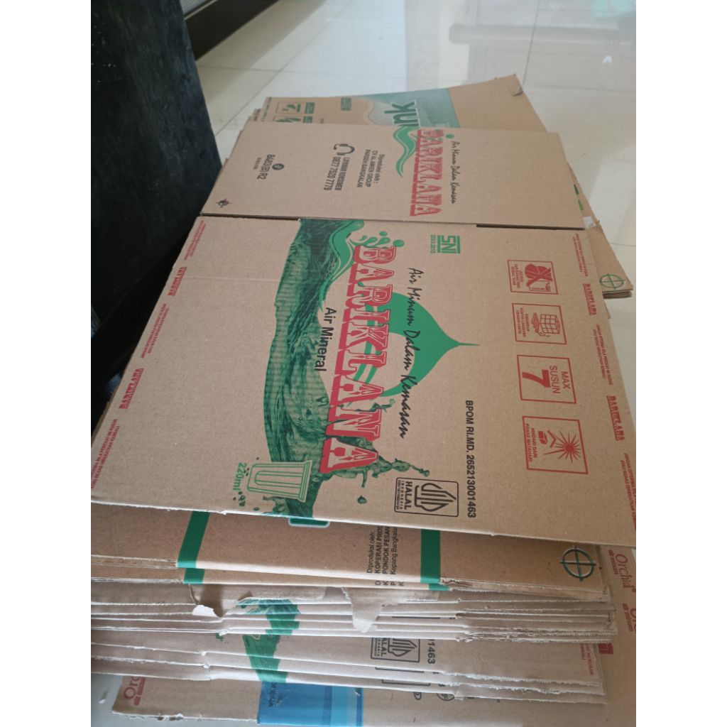 

kardus packing bekas air mineral