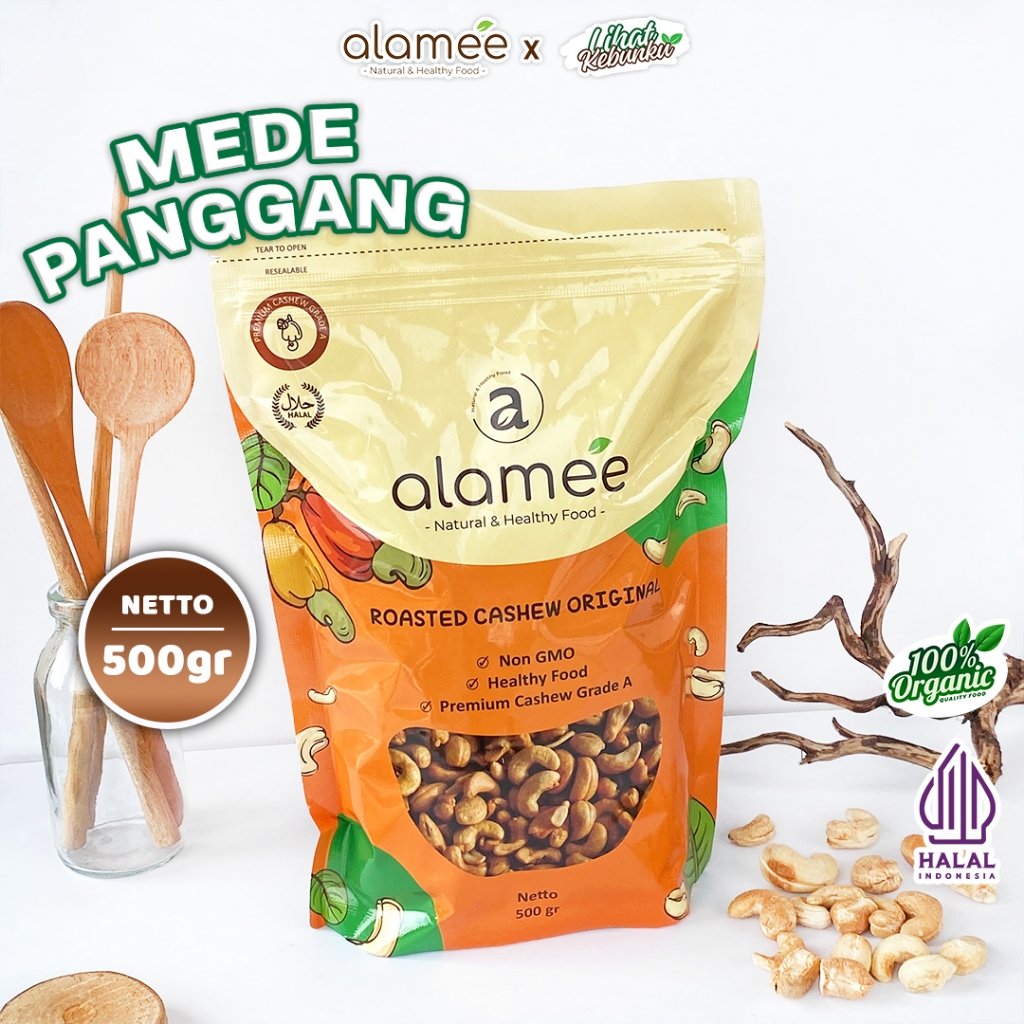 

ALAMEE Kacang Mete Panggang Mede Mente Roasted Cashew Nut Grade A Oven Matang 500 gram LIHAT KEBUNKU