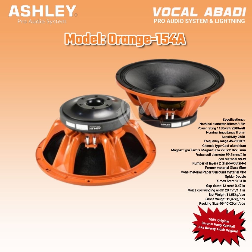SPEAKER COMPONENT ASHLEY ORANGE-154A